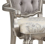 ZUN ACME Ariadne Side Chair , Velvet & Antique Plantinum Finish DN02282