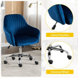 ZUN Accent chair Modern home office leisure chair with adjustable velvet height and adjustable casters W1521108570