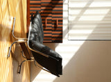 Leather Armchair, Modern Accent Chair High Back, Living Room Chairs with Metal Legs and Soft Padded, W2105P303634