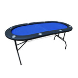 INO Design 73inch Oval Light Series GREEN Felt Foldable Casino Game Poker Table W2027120871