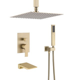 12inch Shower System With Waterfall Tub Spout and Handheld Shower Head W121749919
