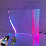 Modern Curved RGB Table Lamps for Bedrooms and Desks - Futuristic Ambient Mood Lighting for Gaming 60909449