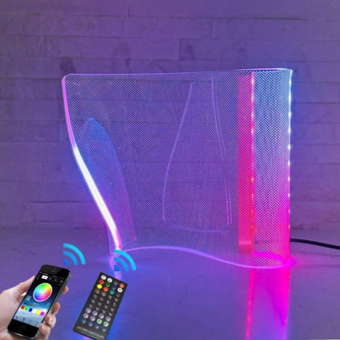 ZUN Modern Curved RGB Table Lamps for Bedrooms and Desks - Futuristic Ambient Mood Lighting for Gaming 60909449