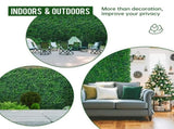 12 Pcs 24x16inch Artificial Grass Wall Panels, Decorative Boxwood Grass Backdrop for Outdoor Garden 57214769