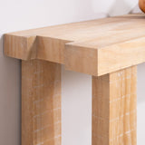 Rustic Natural Wood Console Table 77"Entryway Table with Modern Farmhouse Design Long Narrow W2729P270740