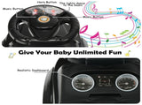 3-in-1 Kids Ride On Push Car for 12-36 Months Removable Handle Anti-Roll Board Horn Music Black 97867982