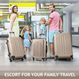 Curved Vertical Stripe 3-in-1 Trolley Case - Champagne Gold 62722767