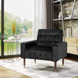 Mirod Comfy Arm Chair with Tufted Back , Modern for Living Room, Bedroom and Study 64937.00BLK