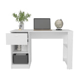 120-Home 47" Wide One Drawer Desk , Four Shelves, Writting Desk, Gamer Desk, Home Office, Living B070P254776