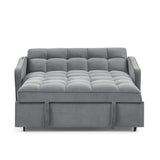 Loveseats Sofa Bed with Pull-out Bed,Adjsutable Back and Two Arm Pocket,TypeC and USB Charging with W1413124441