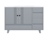 36" Bathroom Vanity with Sink, Free Standing Single Vanity Set with 4 Drawers and Side Storage Rack, W1580P382509