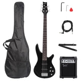 ZUN GIB 5 String Full Size Electric Bass Guitar SS Pickups and Amp Kit for 62747135