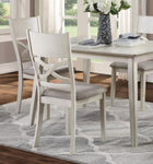 ZUN Antique White Finish 5pc Dining Set Rectangular Table and 4 Side Chairs Wooden Dining Kitchen B011P170679