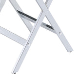 White and Chrome 1-Drawer Rectangular Accent Table B062P185654