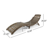 LAHAINA WOOD FOLDABLE CHAISE LOUNGE - GREY 57076.00GRY