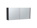 Medicine Cabinet 19.70" H, with 2 Doors, 3 Shelves, 2 Mirrors, Black B097P250836