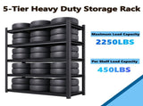 77" Garage Storage Shelving Unit, 2250 LBS Capacity, 5-Tier Adjustable Metal Shelving, Dimensions 05235111