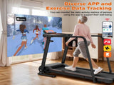 Walking Treadmill for Senior with Long Handrail, 300 lbs Capacity, 2.5HP Quiet Motor, Recovery 21573345
