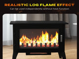 1000W/1500W 24" Electric Fireplace Stove, Freestanding Fireplace Heater with Realistic Flame, 97024038