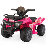 ZUN 6V Kids Ride-On ATV Car, Powered 4-Wheeler Quad w/ Music Horn USB MP3, 1.9 MPH Max Speed, Electric W2181P190017