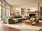98.4" Extra Large Compression, Corduroy Cloud Puff Couch for Living Room, 3-Seater Upholstered W5515P477307