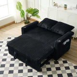 Sleeper Couch w/Pull Out Bed, Modern Corduroy Convertible Sleeper Bed, Small Love seat W1825P333318