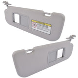 Set of 2 Sun Visor Left and Right Side Gray Fit for Hyundai Veloster 1.6L l4 2012-2015 93124603
