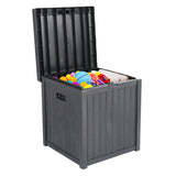 ZUN 51gal 195L Outdoor Garden Plastic Storage Deck Box Chest Tools Cushions Toys Lockable Seat 97153412