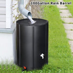 ZUN 100 Gallon Folding Rain Barrel Water Collector Black 34468059