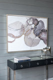 47" x 35.5" Large Modern Oil Painting, Hand Painted Abstract Gray Brown Watercolor Texture W2078130307