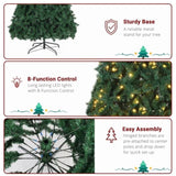 ZUN 7ft Automatic Tree Structure PVC Material 450 Lights Warm Color 8 Modes 1050 Branches Christmas Tree 94808269