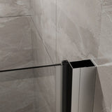 Goodyo 34"x72" Pivot Shower Door, 1/4 inch Thick Tempered Glass Swing Shower Door in Chrome Finish, D163102092