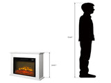 18 Inch White Wood Cabinet Style 1400W Single Color / Fake Wood / Heating Wire / With Small Remote 67440467