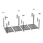 ZUN 3x8 Overhead Garage Storage Rack, Heavy Duty Adjustable Ceiling Mounted Storage Racks, 750LBS Weight 21440771