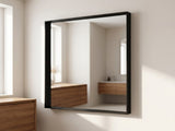 28"x36" Bathroom Wall Mounted Mirror Vanity Rectangular Mirror with Deep Frame, Black 48584482