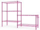 5-layer adjustable shelf spacing, snap-fit deformable structure, adjustable feet, display rack, 10620536