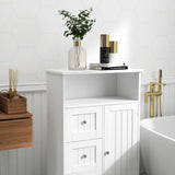 Bathroom standing storage cabinet with 3 drawers and 1 door-White W28235523