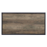 Rustic Oak and Black Coffee Table with Shelf B062P181419