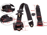 Seat Belt 3 Point Universal Retractable Safety Belt Black 37194365