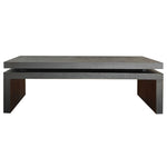 ZUN Modern Coffee Table, Black Wooden Coffee Table, Rectangle Cocktail Tea Table for Living Room, 47.6" W2729P198990