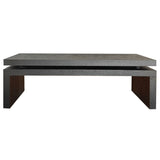 ZUN Modern Coffee Table, Black Wooden Coffee Table, Rectangle Cocktail Tea Table for Living Room, 47.6" W2729P198990