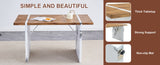 ZUN Natural Wood Grain MDF Dining Table - 55"x31.5" Stable Design.Suitable For Various Modern Home Decor W2920P232766