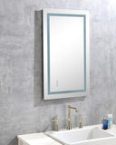 ZUN LED Bathroom Mirror 40 "x 32" with Front and Backlight, Large Dimmable Wall Mirrors with Anti-Fog, W928P177834