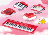 Red 37 Keys Kids Electronic Keyboard with Microphone, 8 Tones & 8 Rhythms Piano Toy for Ages 3 22917098