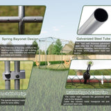 10 ft. x 20 ft. Galvanized Large Metal Walk in Chicken Coop Cage Farm Poultry Run Hutch Hen House 24183316