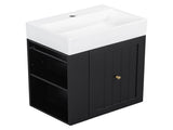 20-Inch Bathroom Vanity with Ceramic Sink, MDF Storage Cabinet with Drawer, Side Shelf & Golden N725P314023B