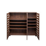 Shoe Cabinet, 4-Tier Shoe Storage Cabinet with Adjustable Shelves, Wooden Shoe Rack Organizer with W331P242462