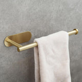 Stainless Steel Towel Holder Adhesive Lengthen Toilet Paper Holder for 2 Roll Papers, Brushed Gold 77105360