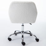 ZUN HengMing Faux Fur Home Office Chair,Fluffy Fuzzy Comfortable Makeup Vanity Chair ,Swivel Desk Chair W21228454