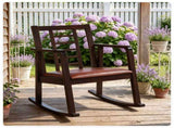 Heavy-Duty Solid Wood Rocking Chair, Ergonomic Accent Armchair with Breathable Ladder Back for 58972745